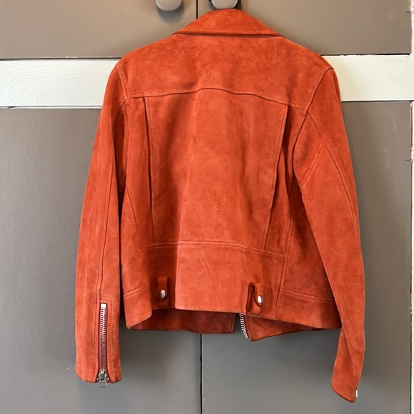 ACNE Studios Mock Suede Biker Jacket coral 36 - Picture 4 of 4